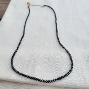 20k black diamond necklace in 18k gold chain